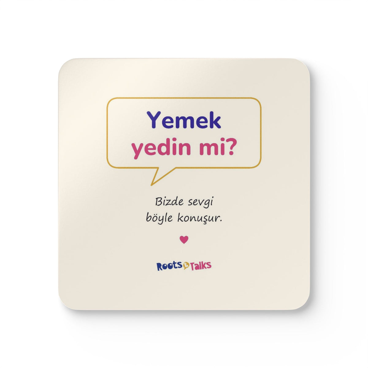 Yemek Yedin Mi? Cork-Back Coaster Set, 4 Pieces, Roots & Talks - product photo 1