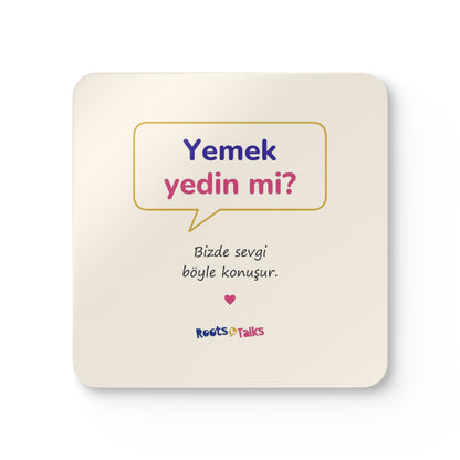 Yemek Yedin Mi? Cork-Back Coaster Set, 4 Pieces, Roots & Talks - product photo 1