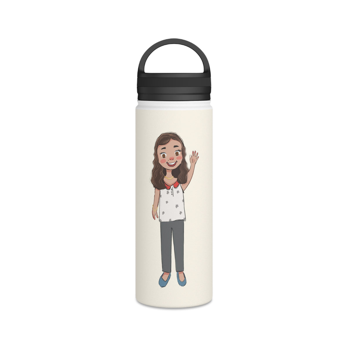 Defne Character Stainless Steel Water Bottle, 18 oz, Roots & Talks - product photo 1