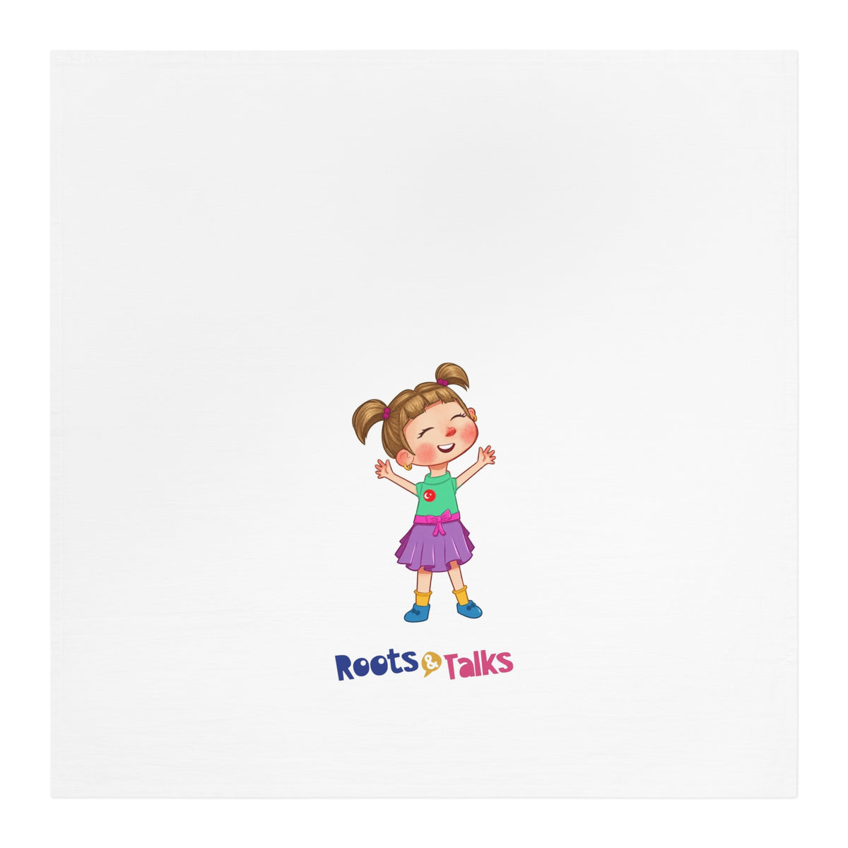 Baumwoll-Geschirrtuch mit Ela-Figur, Roots & Talks