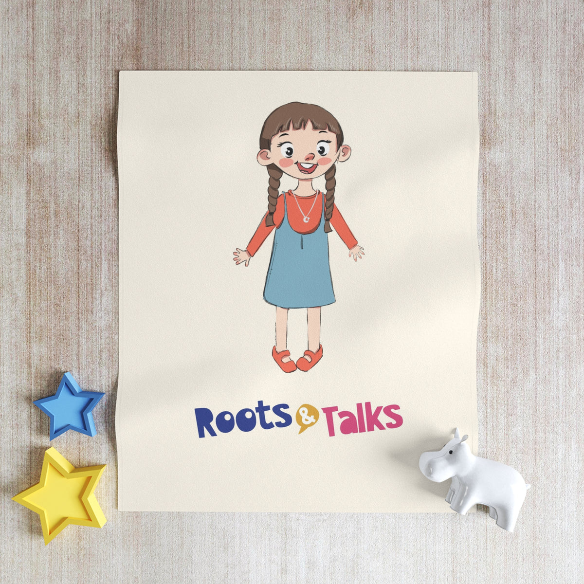Eylül Character Throw Blanket, Roots & Talks