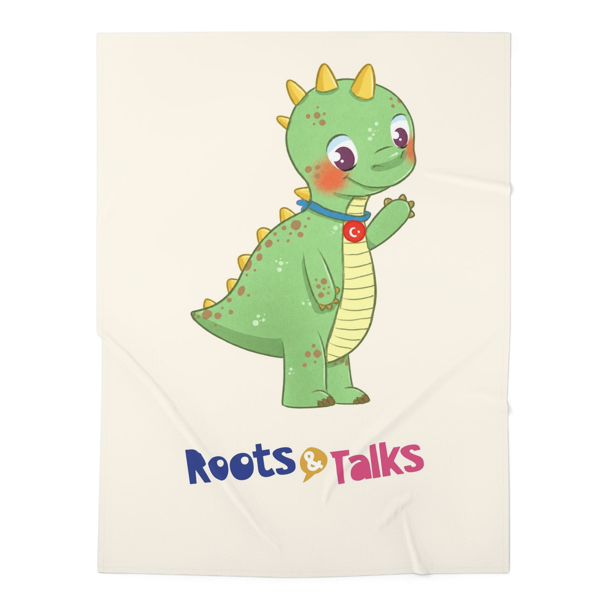 Dino Dinosaur Baby Swaddle Blanket, Roots & Talks - product photo 1