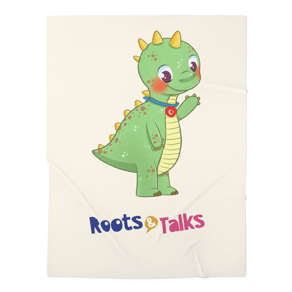 Dino Dinosaur Baby Swaddle Blanket, Roots & Talks - product photo 1