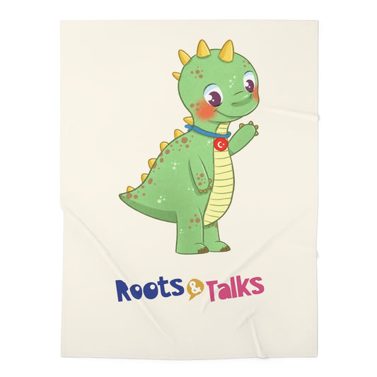 Dino Dinosaur Baby Swaddle Blanket, Roots & Talks - product photo 1