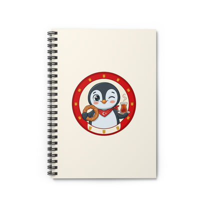 Simit and Tea Badge Spiral Notebook, Roots & Talks - product photo 1
