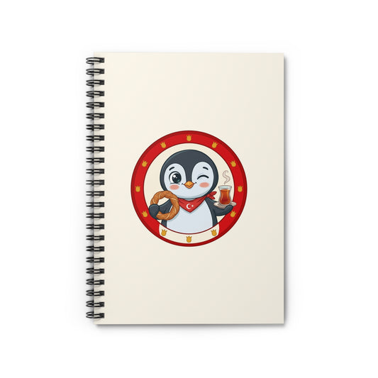 Simit and Tea Badge Spiral Notebook, Roots & Talks - product photo 1