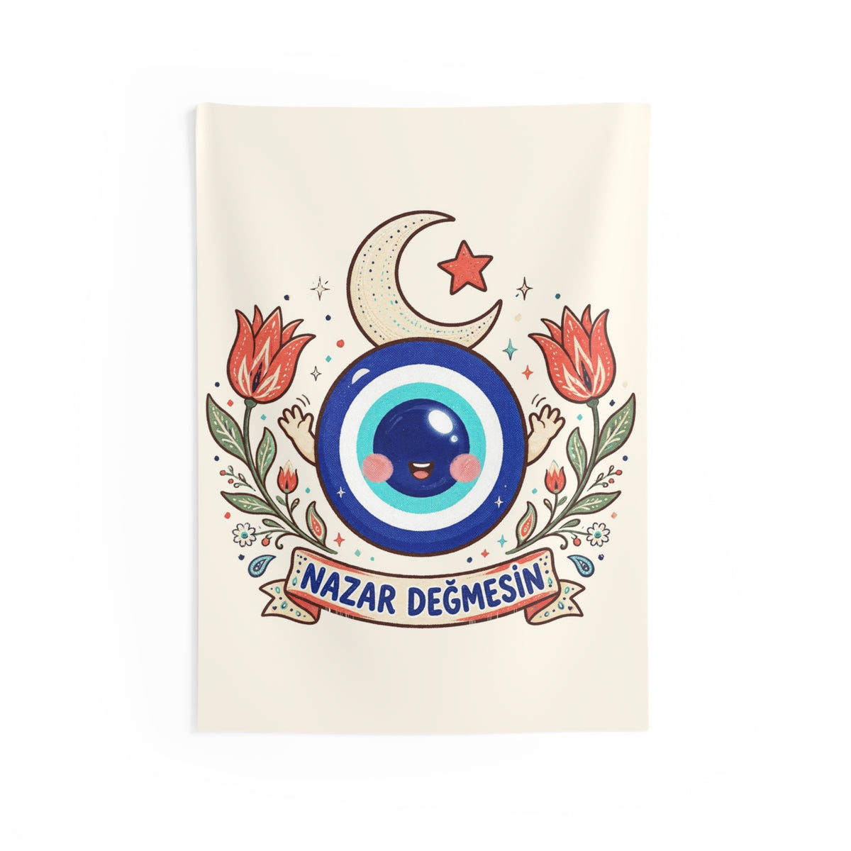 Nazar Değmesin Indoor Wall Tapestry, 26 × 36 in, Roots & Talks - product photo 1
