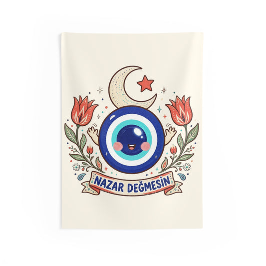 Nazar Değmesin Indoor Wall Tapestry, 26 × 36 in, Roots & Talks - product photo 1