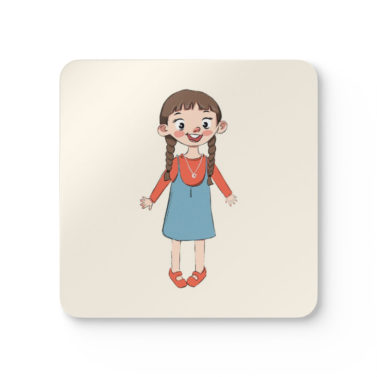 Eylül Character Cork-Back Coaster Set, 4 Pieces, Roots & Talks - product photo 1