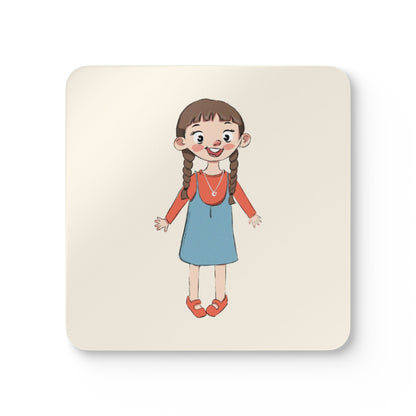 Eylül Character Cork-Back Coaster Set, 4 Pieces, Roots & Talks - product photo 1