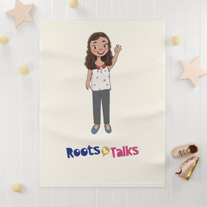 Defne Character Soft Fleece Baby Blanket, Roots & Talks