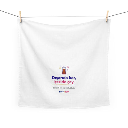 Dışarıda Kar, İçeride Çay Cotton Tea Towel, Roots & Talks - product photo 2