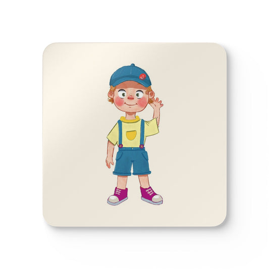 Giray Character Cork-Back Coaster Set, 4 Pieces, Roots & Talks - product photo 1