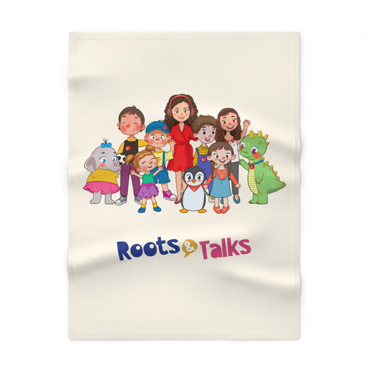 All the Characters Together Soft Fleece Baby Blanket, Roots & Talks - product photo 1