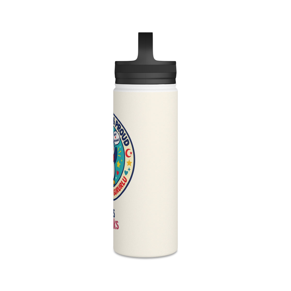 Bilingual & Proud Stainless Steel Water Bottle, 18 oz, Roots & Talks - product photo 4