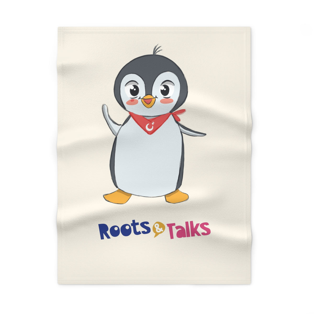 Pingucan Penguin Soft Fleece Baby Blanket, Roots & Talks - product photo 1