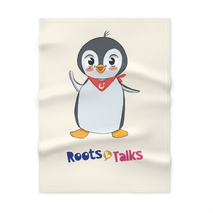 Pingucan Penguin Soft Fleece Baby Blanket, Roots & Talks - product photo 1