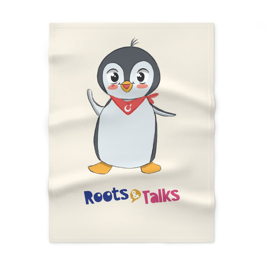 Pingucan Penguin Soft Fleece Baby Blanket, Roots & Talks - product photo 1