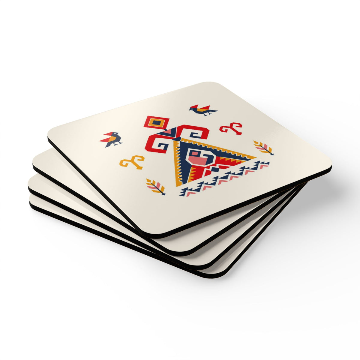 Elibelinde Cork-Back Coaster Set, 4 Pieces, Roots & Talks - product photo 3