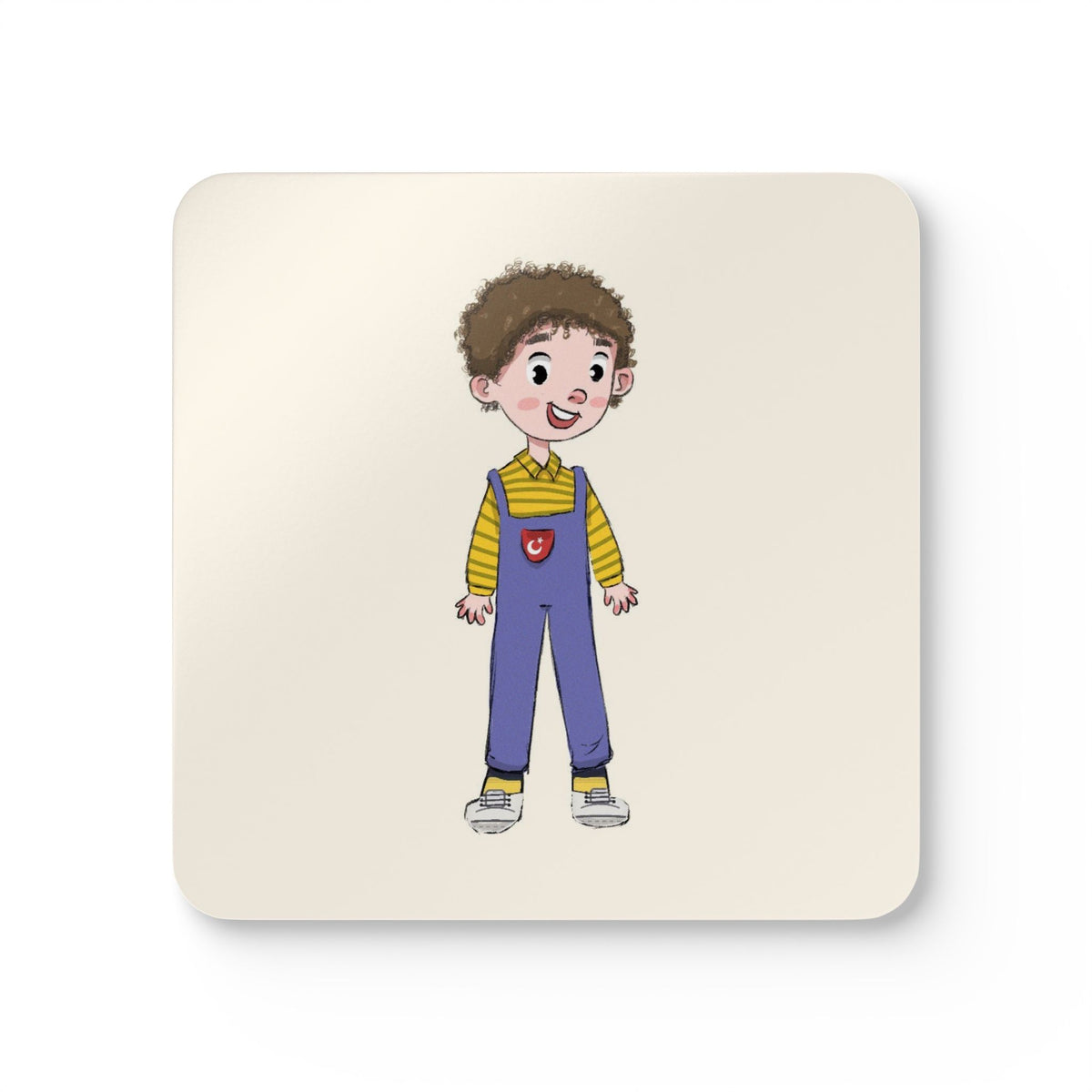 Ahmet Character Cork-Back Coaster Set, 4 Pieces, Roots & Talks - product photo 1
