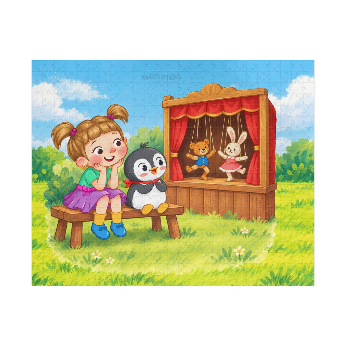 Puppet Show with Pingucan Jigsaw Puzzle, Roots & Talks - product photo 2