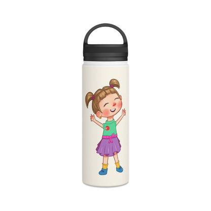 Ela Character Stainless Steel Water Bottle, 18 oz, Roots & Talks - product photo 1