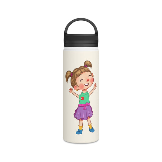 Ela Character Stainless Steel Water Bottle, 18 oz, Roots & Talks - product photo 1