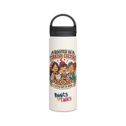 Rooted in Turkish Culture Stainless Steel Water Bottle, 18 oz, Roots & Talks - product photo 1
