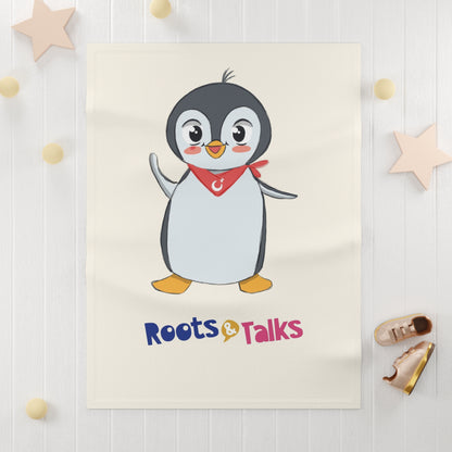 Pingucan Penguin Soft Fleece Baby Blanket, Roots & Talks - product photo 3