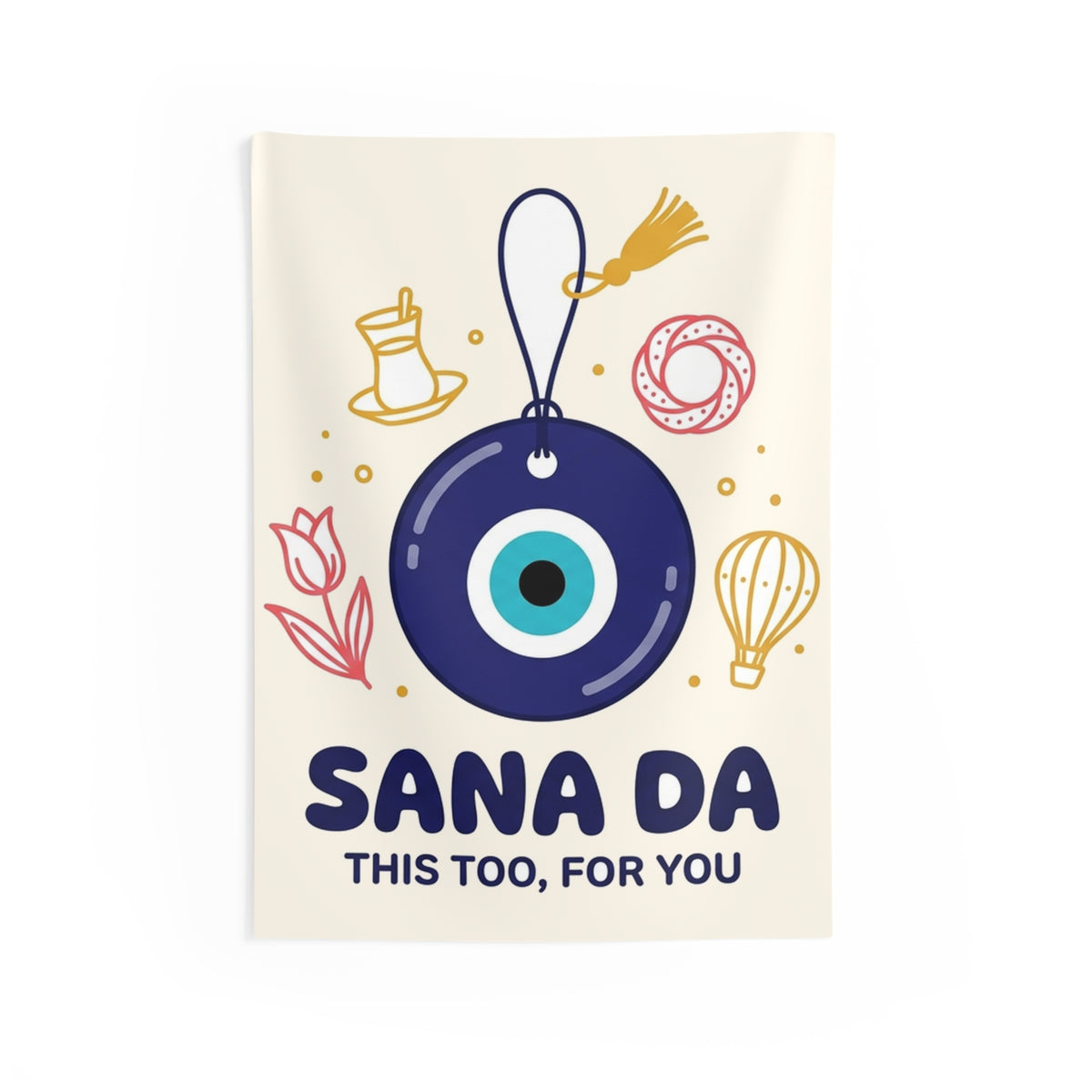Sana Da Indoor Wall Tapestry, 26 × 36 in, Roots & Talks - product photo 1