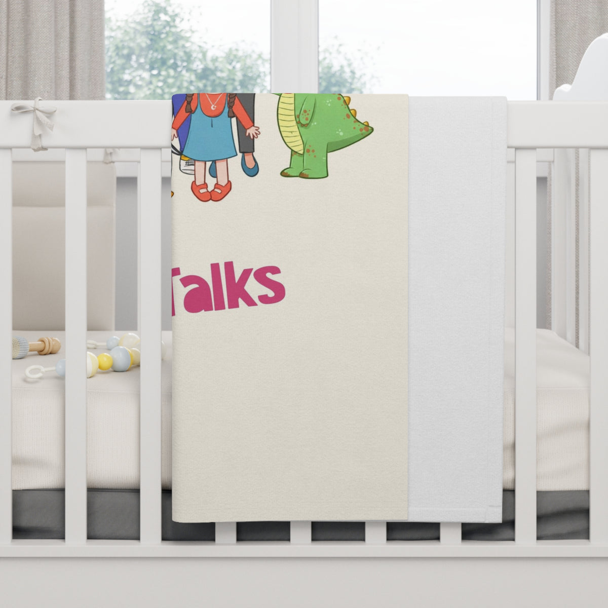 All the Characters Together Soft Fleece Baby Blanket, Roots & Talks - product photo 4