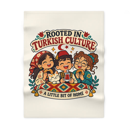 Rooted in Turkish Culture Soft Fleece Baby Blanket, Roots & Talks - product photo 1