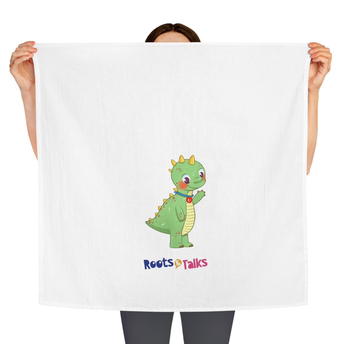 Dino Dinosaur Cotton Tea Towel, Roots & Talks - product photo 3