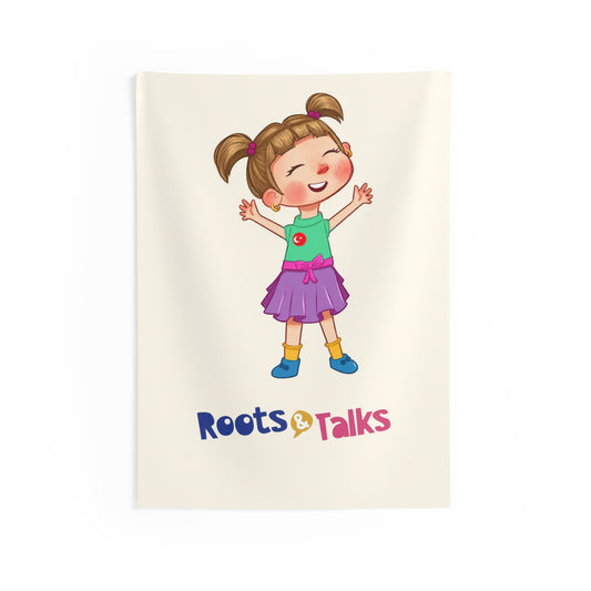 Ela Character Indoor Wall Tapestry, 26 × 36 in, Roots & Talks - product photo 1