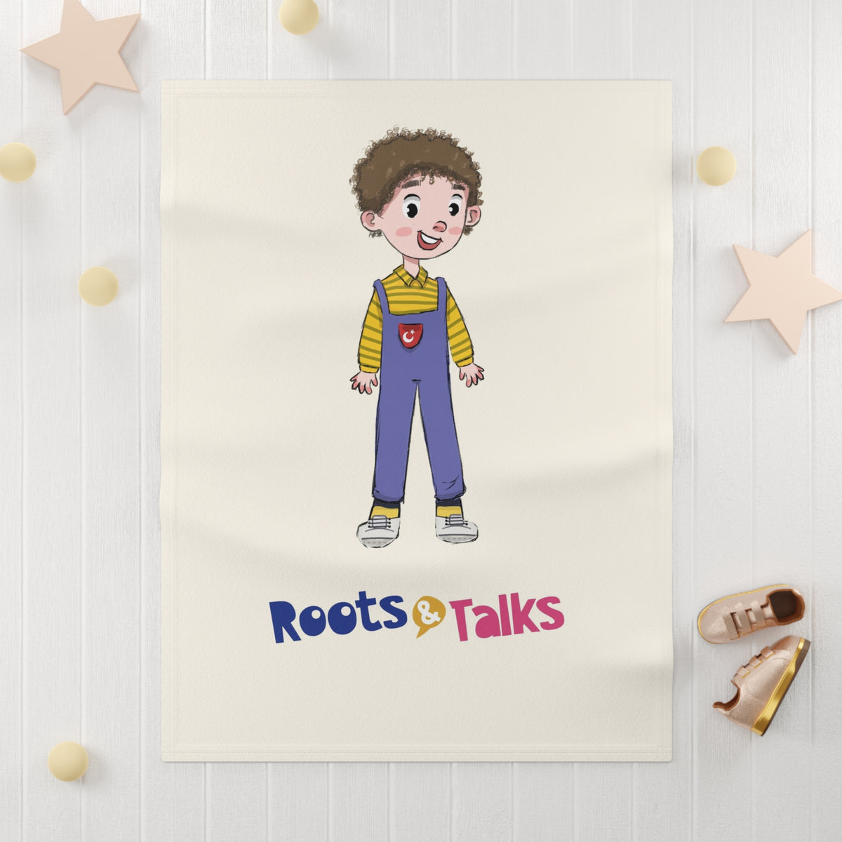 Ahmet Character Soft Fleece Baby Blanket, Roots & Talks - product photo 3