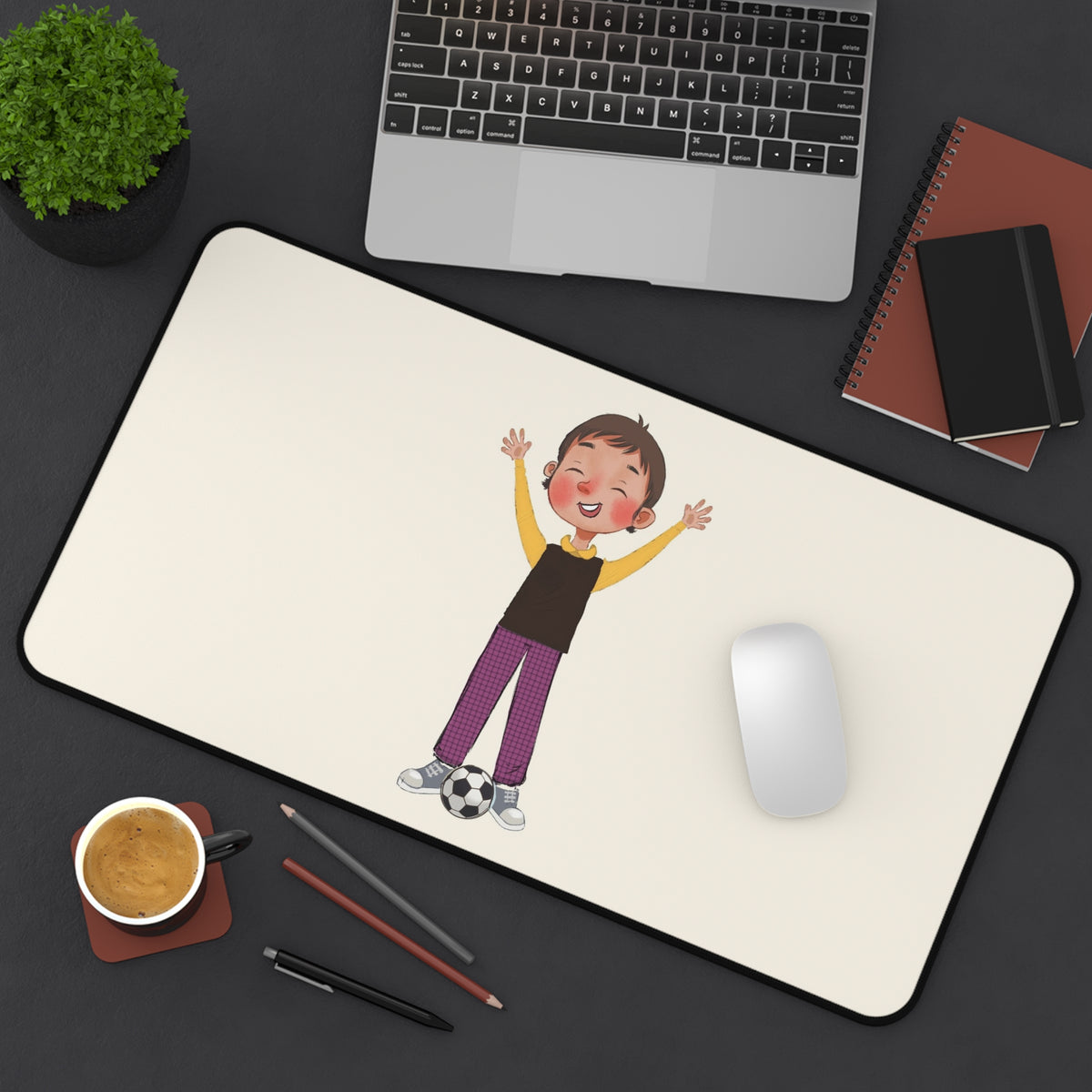 Gazi Character Neoprene Desk Mat, 12 × 22 in, Roots & Talks - product photo 4