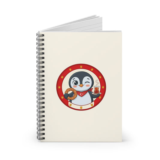 Simit and Tea Badge Spiral Notebook, Roots & Talks - product photo 2