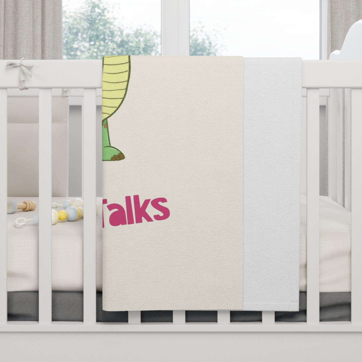 Dino Dinosaur Soft Fleece Baby Blanket, Roots & Talks - product photo 4