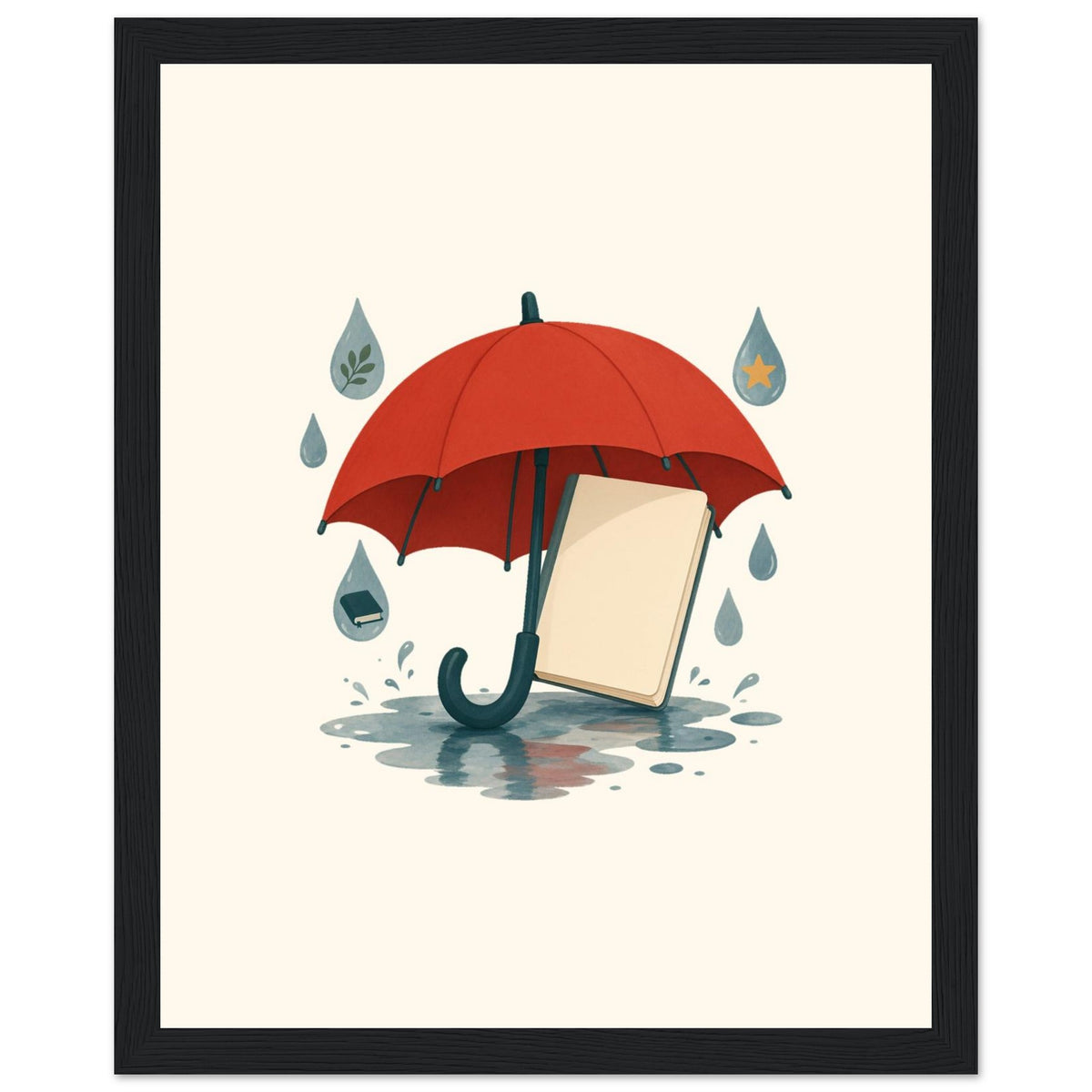 Word Umbrella Framed Portrait Poster, Roots & Talks - framed poster photo 6