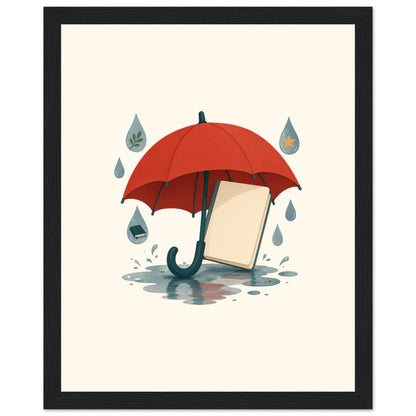 Word Umbrella Framed Portrait Poster, Roots & Talks - framed poster photo 6