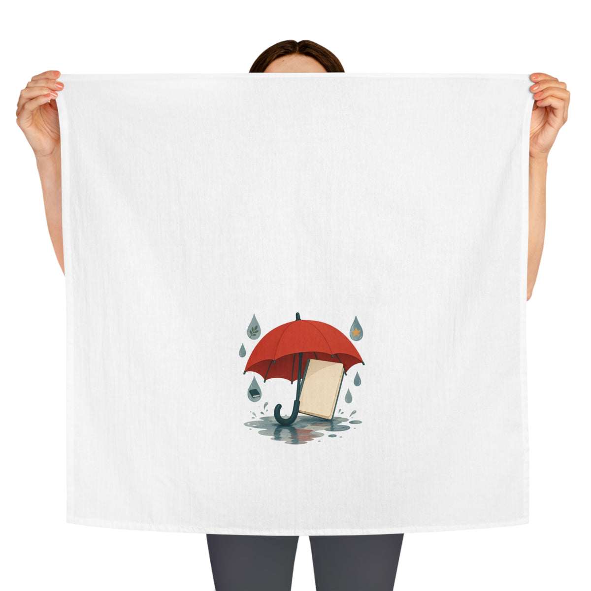 Word Umbrella Cotton Tea Towel, Roots & Talks - product photo 3