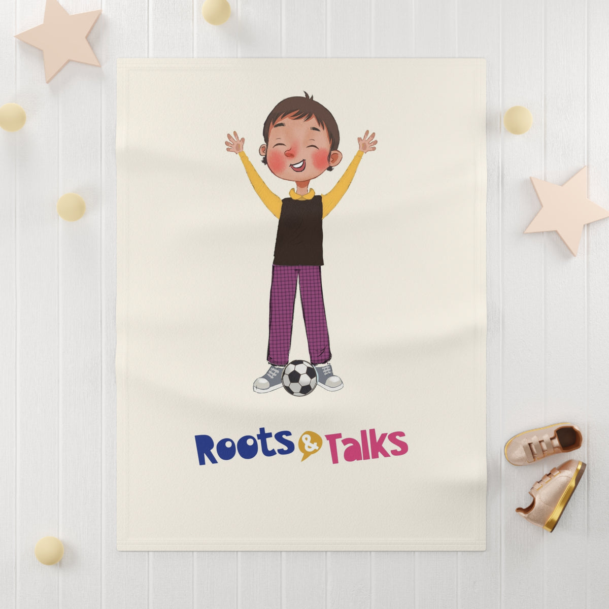 Gazi Character Soft Fleece Baby Blanket, Roots & Talks - product photo 3