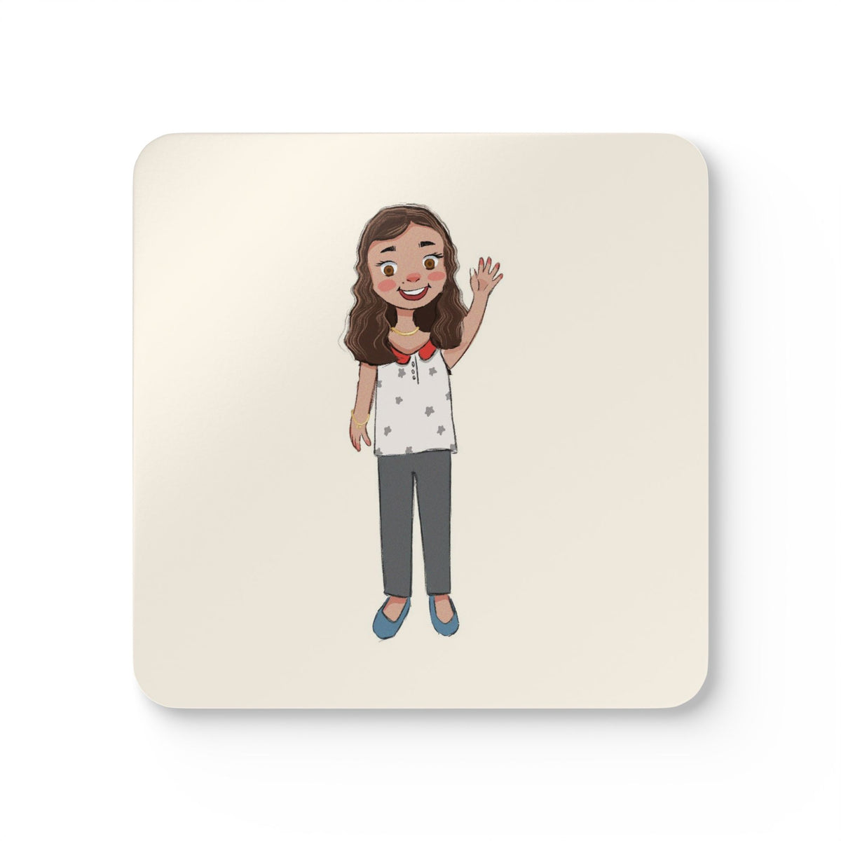 Defne Character Cork-Back Coaster Set, 4 Pieces, Roots & Talks - product photo 1