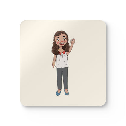 Defne Character Cork-Back Coaster Set, 4 Pieces, Roots & Talks - product photo 1