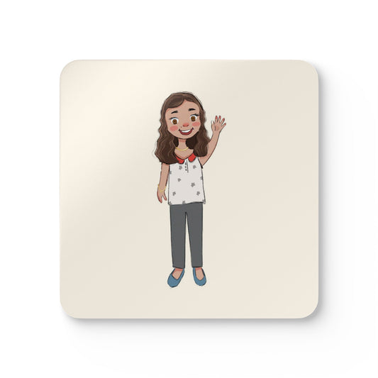 Defne Character Cork-Back Coaster Set, 4 Pieces, Roots & Talks - product photo 1