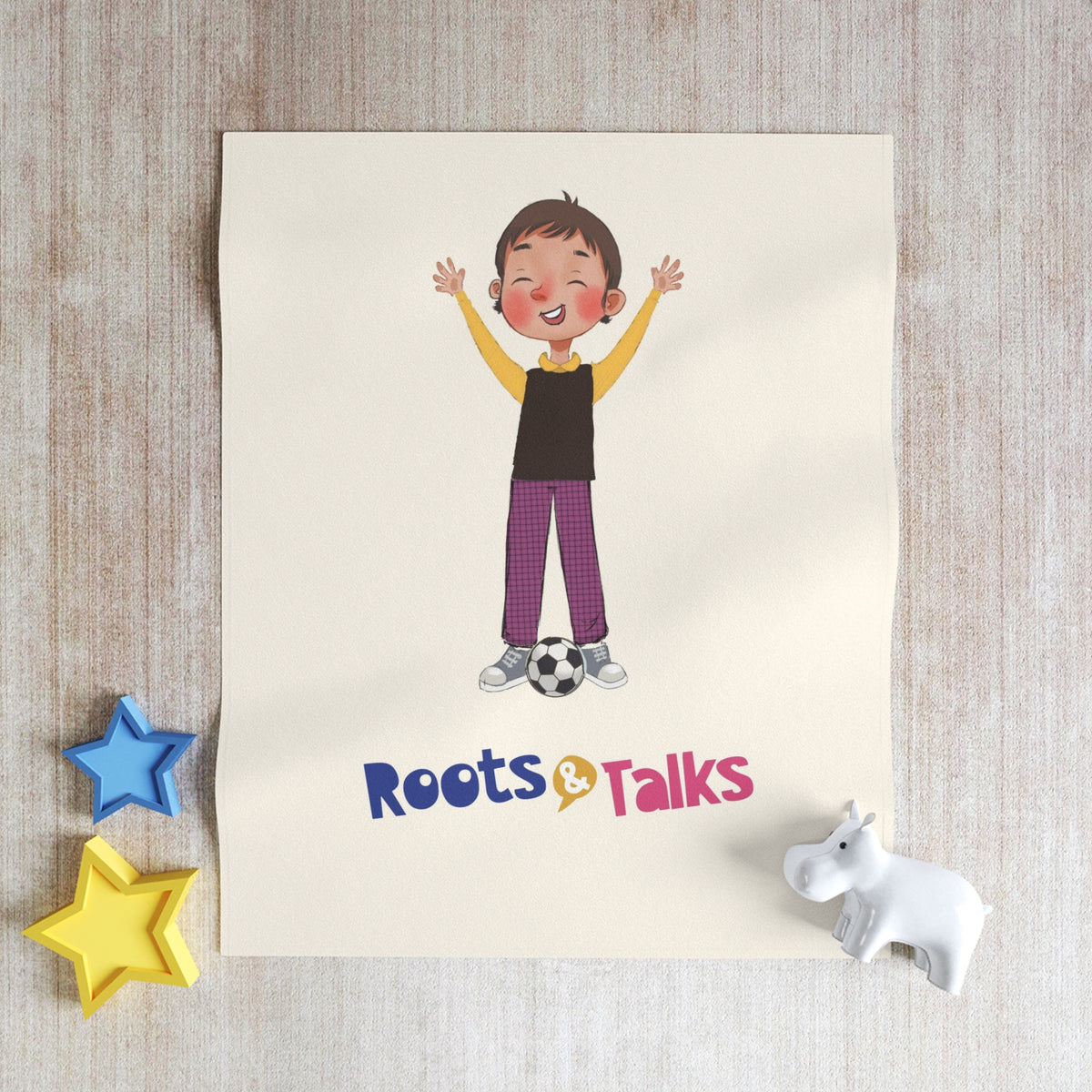 Gazi Character Throw Blanket, Roots & Talks