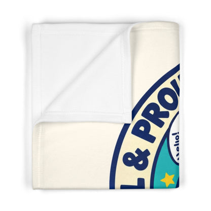 Bilingual & Proud Soft Fleece Baby Blanket, Roots & Talks - product photo 2