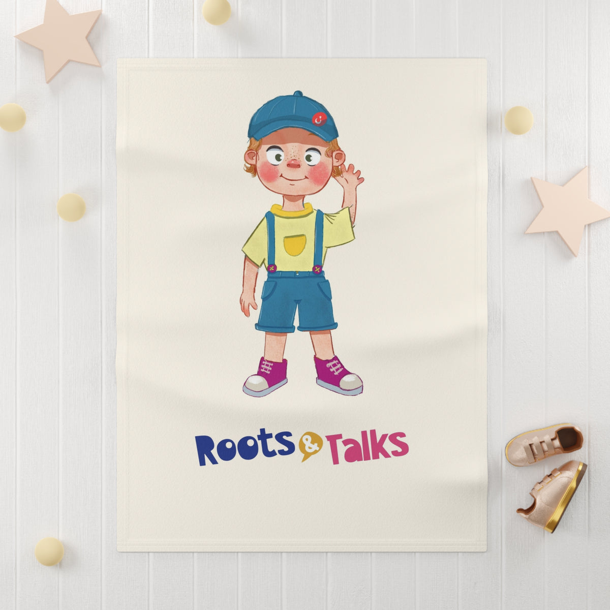 Giray Character Soft Fleece Baby Blanket, Roots & Talks - product photo 3