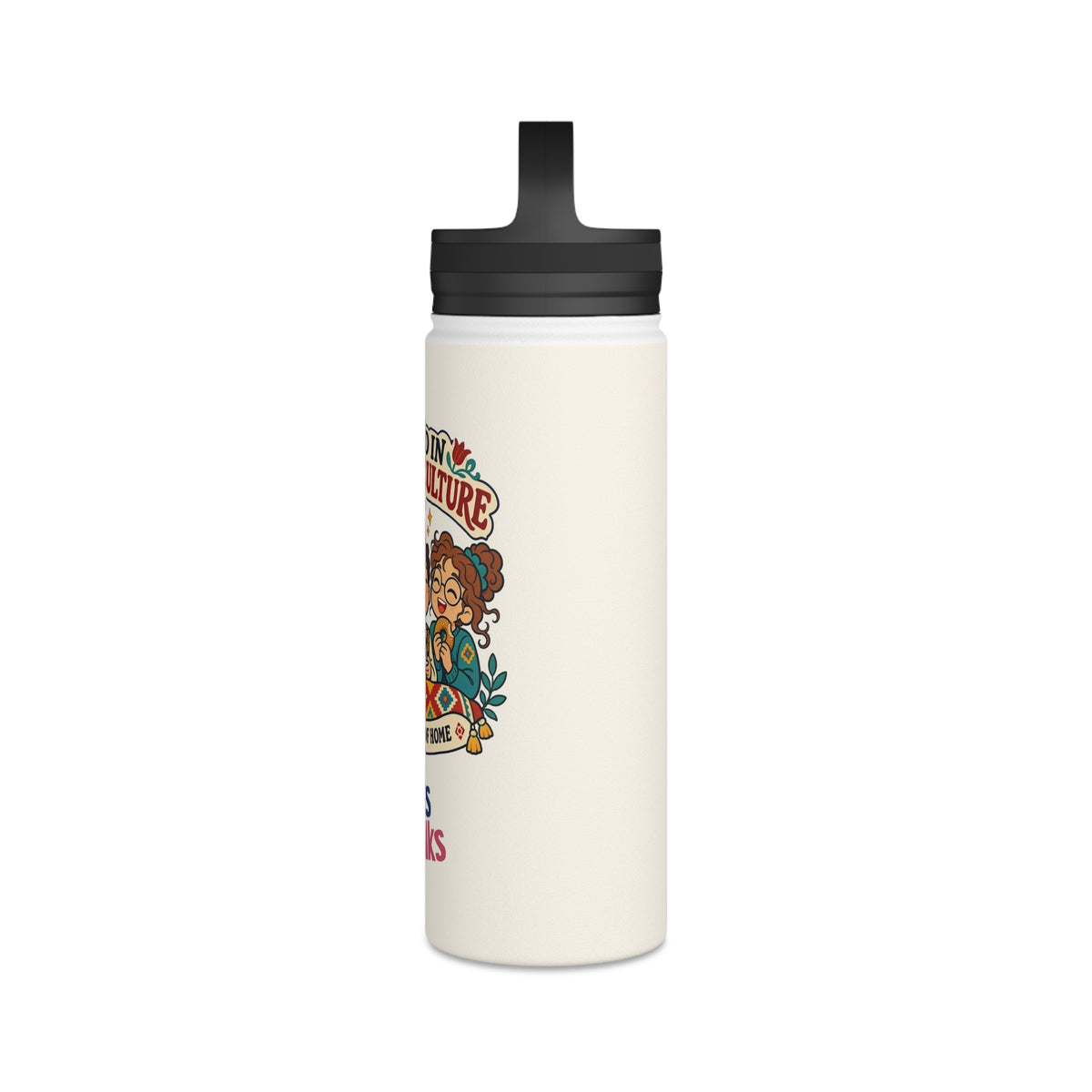 Rooted in Turkish Culture Stainless Steel Water Bottle, 18 oz, Roots & Talks