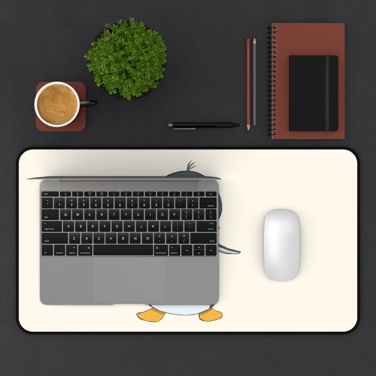 Pingucan Penguin Neoprene Desk Mat, 12 × 22 in, Roots & Talks - product photo 3